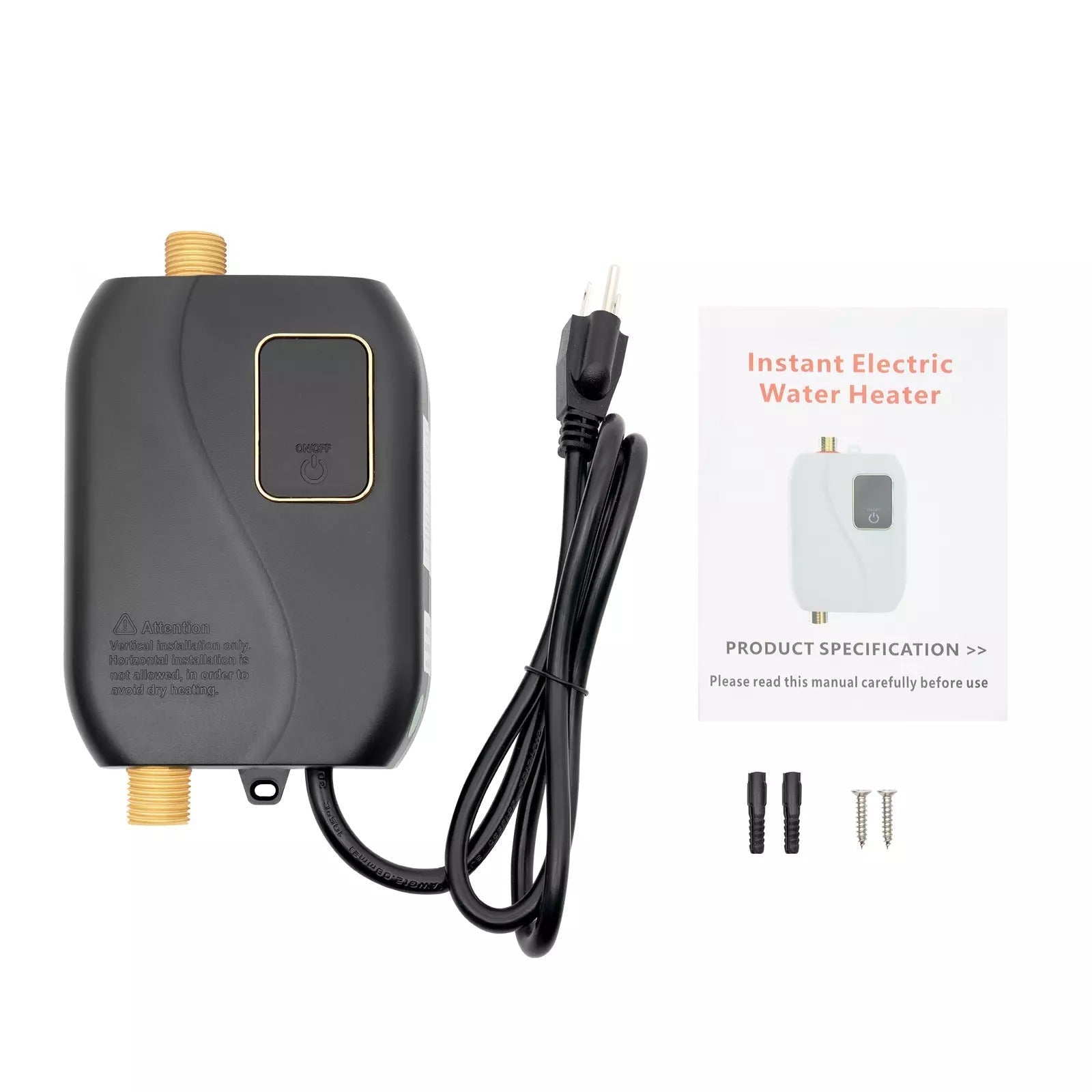 Electric Tankless Water Heater with LED Display – Space-Saving Instant Hot Water
