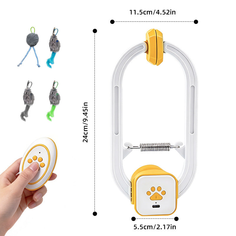 Rechargeable Interactive Cat Play Toy with Plush Mice