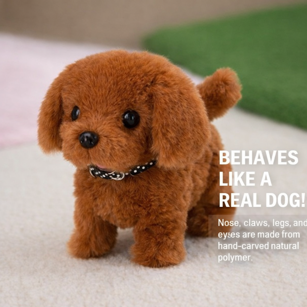 Cuddly Companion Puppy Toy with Walking and Barking Features