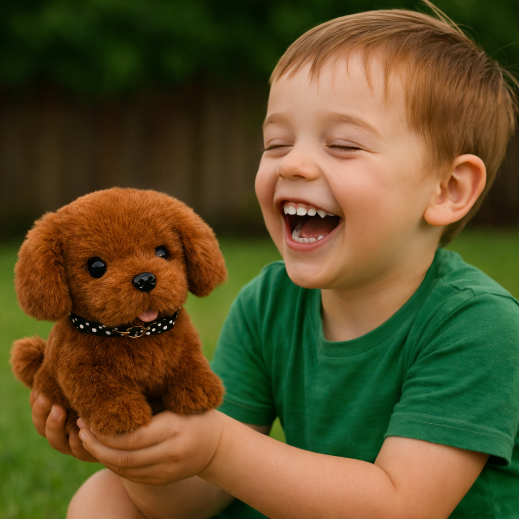 Cuddly Companion Puppy Toy with Walking and Barking Features
