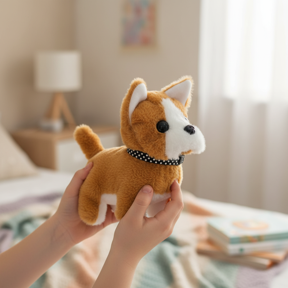 Interactive Cuddly Puppy Toy with Realistic Movements