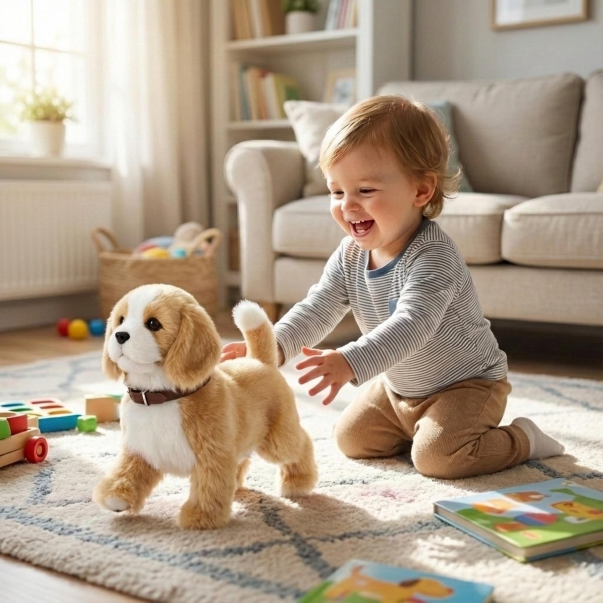 Realistic Walking and Barking Robot Dog Toy – Interactive Puppy for Kids