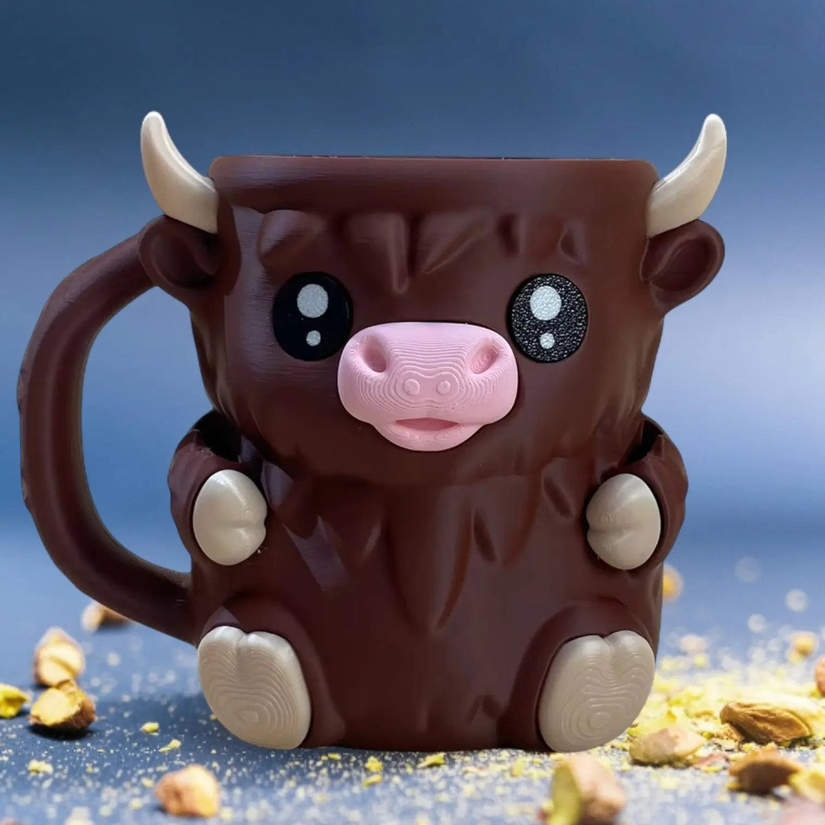 Cow Design Insulated Ice Cream Cup with Spoon Holder – Functional & Cute