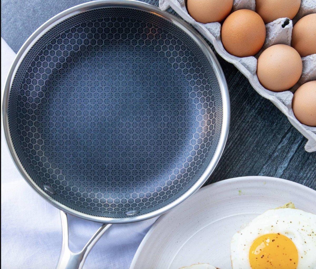 Non-Stick Coated Stainless Steel Frying Pan for Easy Cooking
