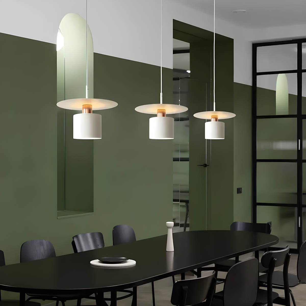 Solene Linear Suspension Light - Elegant Metal Ceiling Fixture