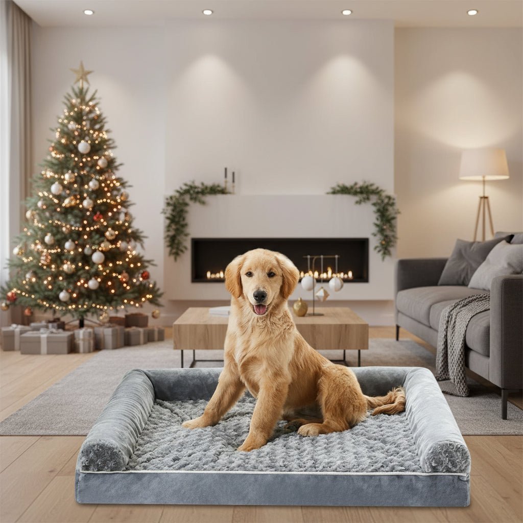 ComfortNest L-Shaped Dog Bed with Easy-Clean Waterproof Cover