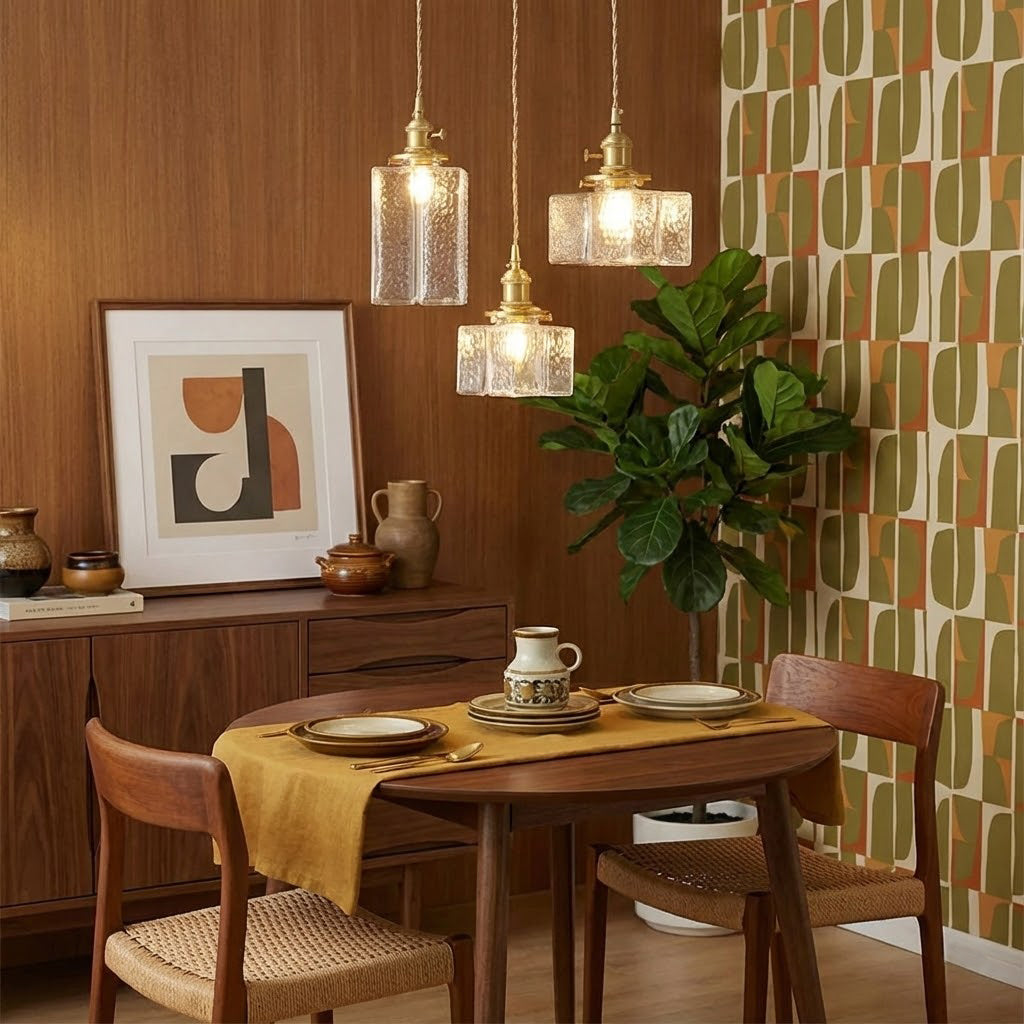 Contemporary Kitchen Pendant Light Fixture in Elegant Glass Design