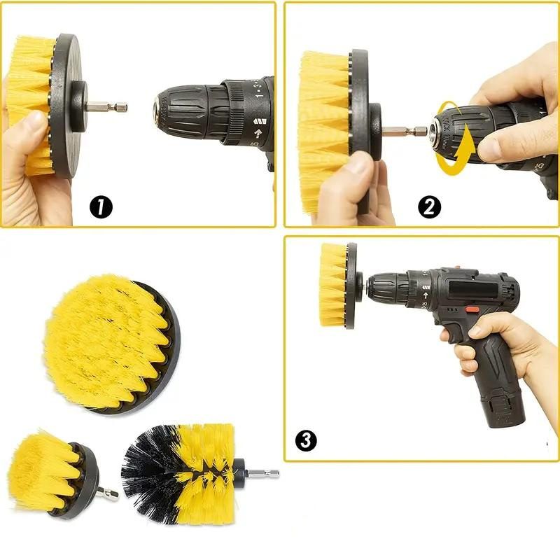 Tile and Bathroom Scrubbing Brush Set – Strong Cleaning for Kitchen
