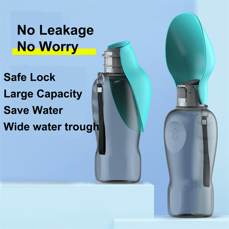 Large Capacity 27.05oz Dog Travel Water Bottle with Collapsible Bowl