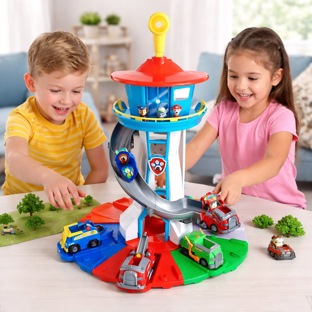 Adventure Track Playset with Slide and Vehicles for Kids