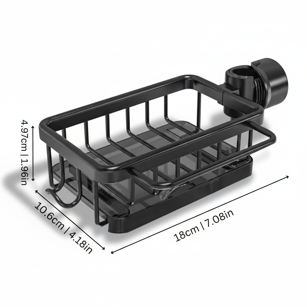Effortless Kitchen Sink Storage with Quick-Drain Basket