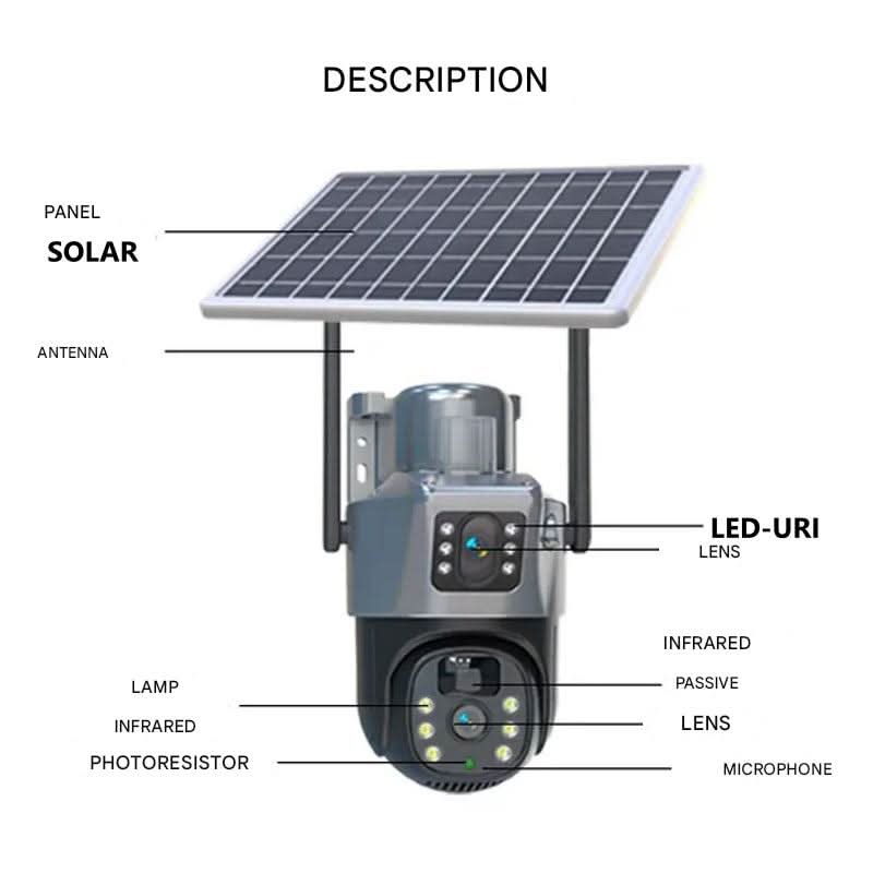 EcoWatch 4K Wireless Security Camera with Solar Power & 360° Coverage