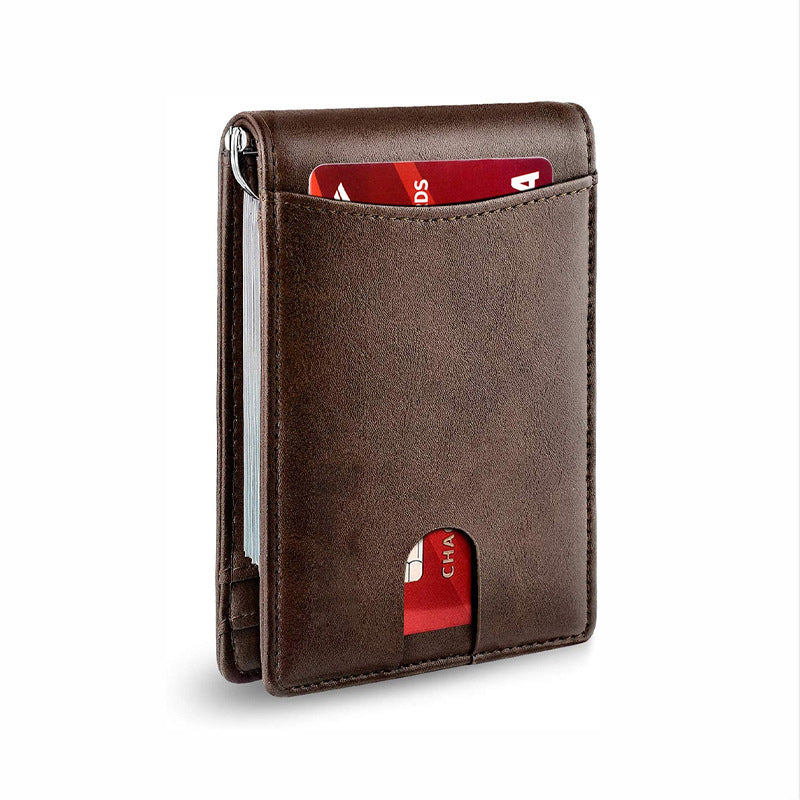 Leather Card Holder with RFID Protection – Compact Theft-Resistant Wallet