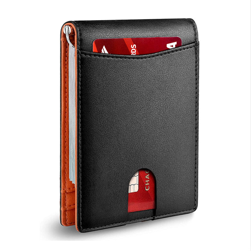 Leather Card Holder with RFID Protection – Compact Theft-Resistant Wallet