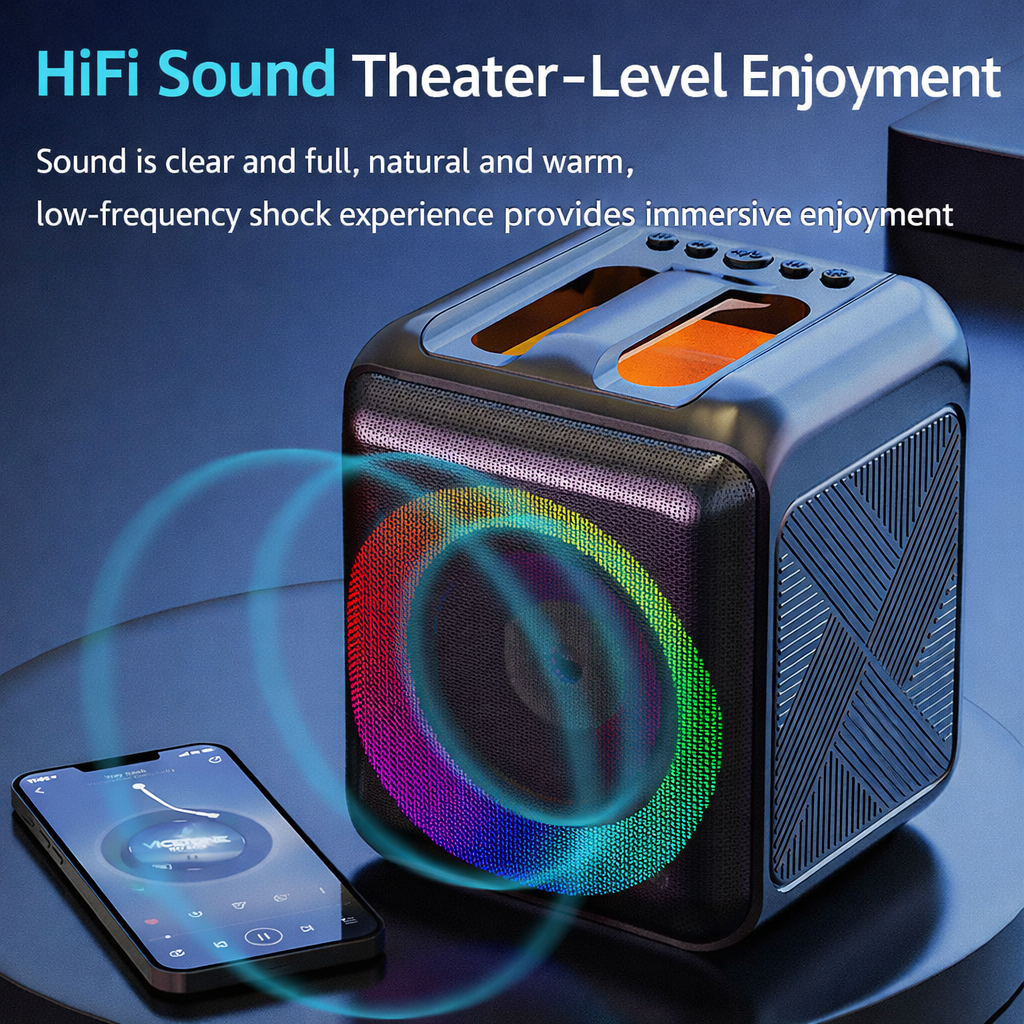 Ultimate Karaoke System with Portable Speaker and Wireless Mics