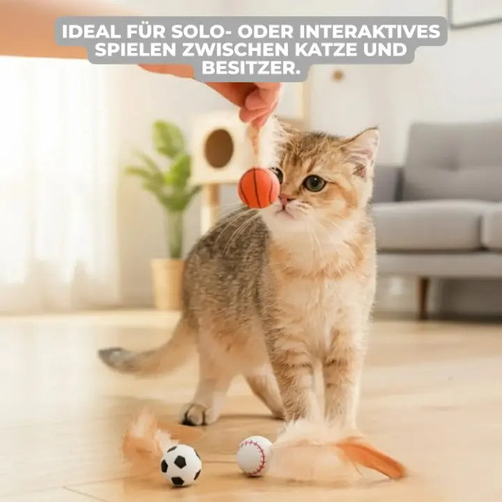 Interactive Feather Ball for Cats