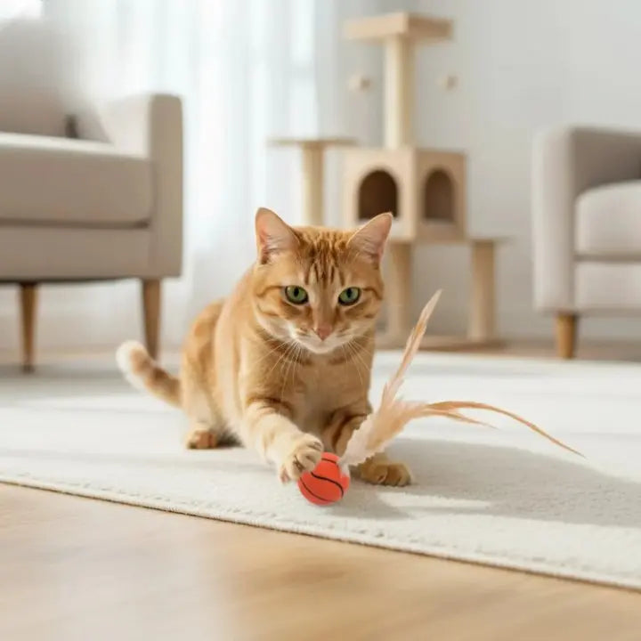 Interactive Feather Ball for Cats