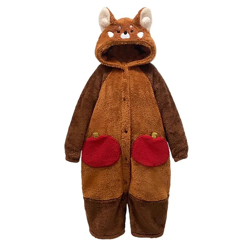 Cozy Red Panda Pajama Set for Women – Cute Sleepwear Collection