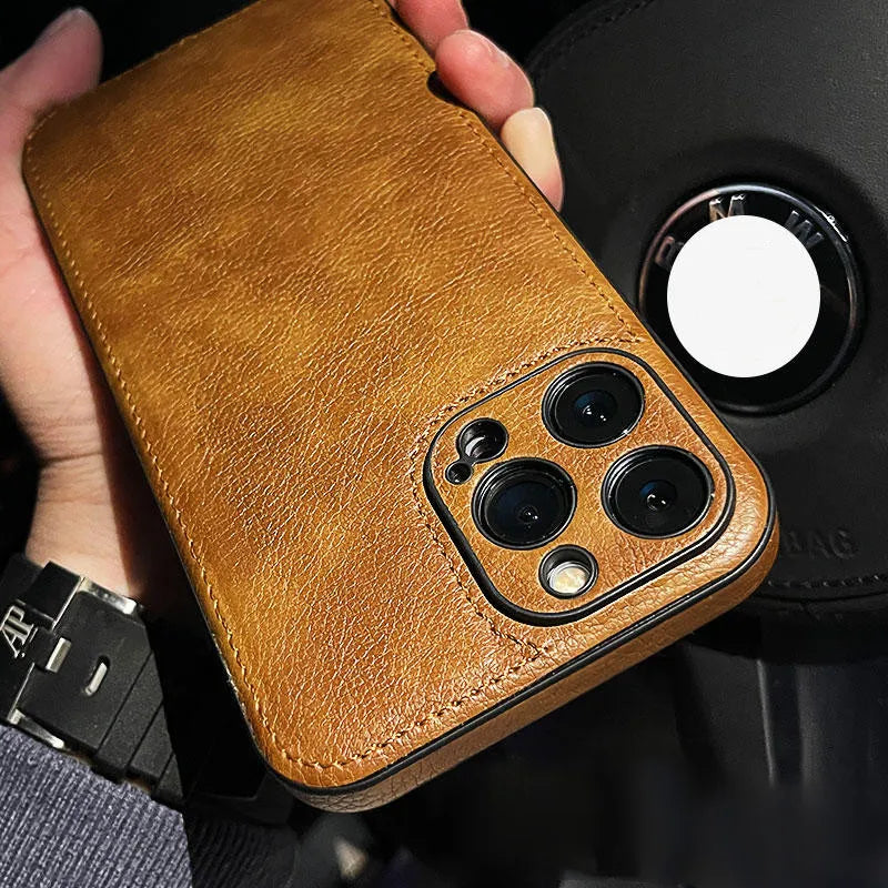 Shockproof Leather Case for iPhone – Durable Device Protection