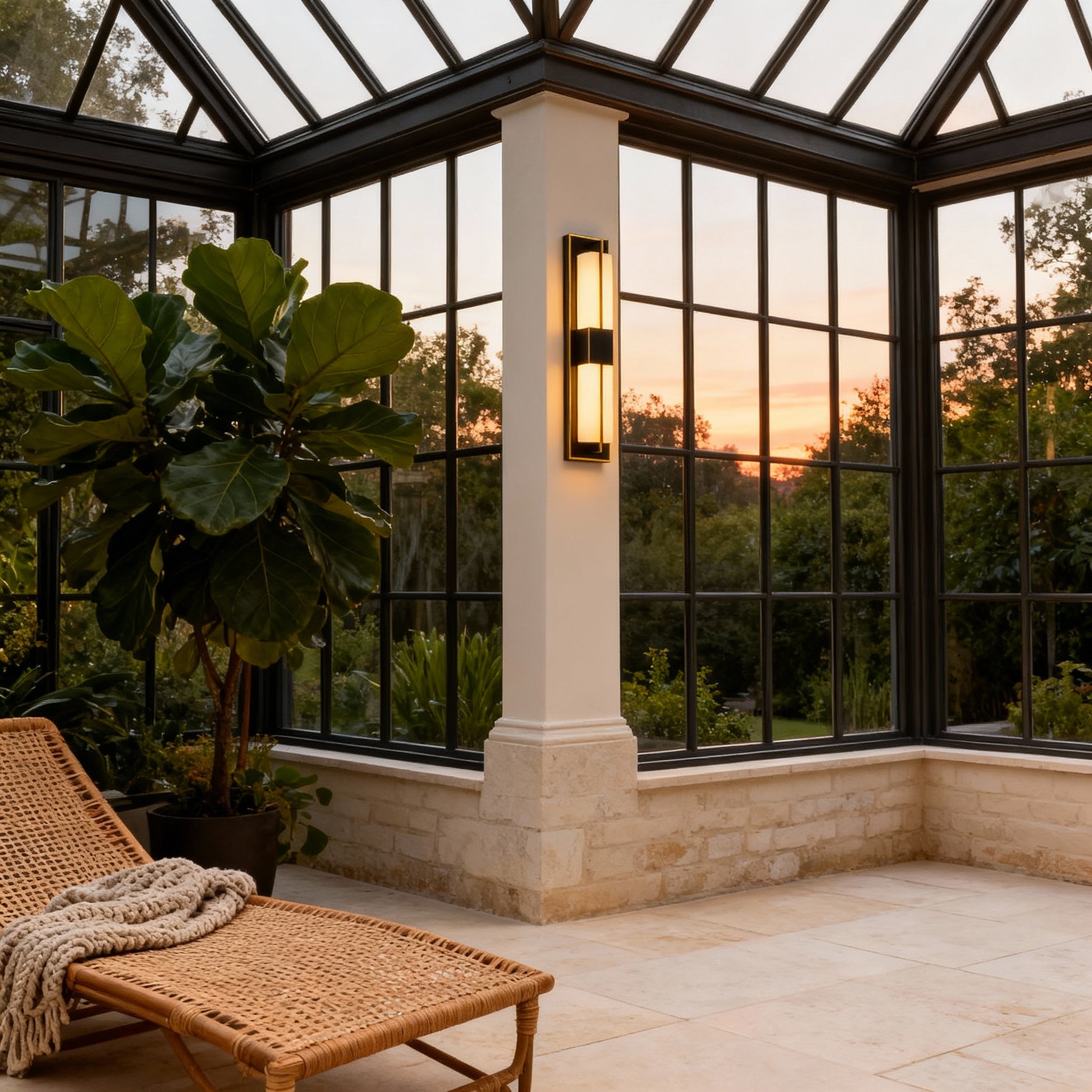 AquaGlow Modern Waterproof Vertical Wall Light for All Settings