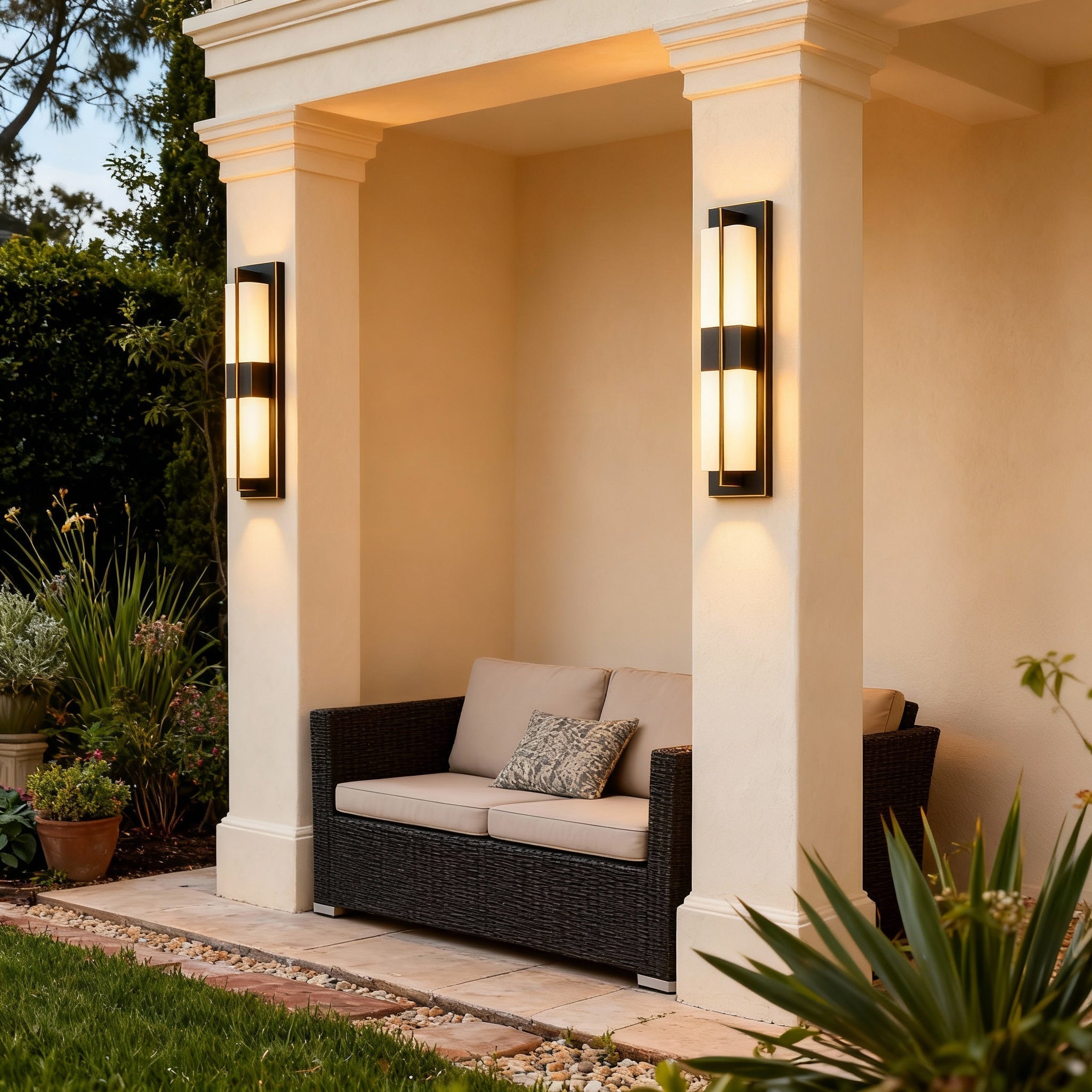 AquaGlow Modern Waterproof Vertical Wall Light for All Settings