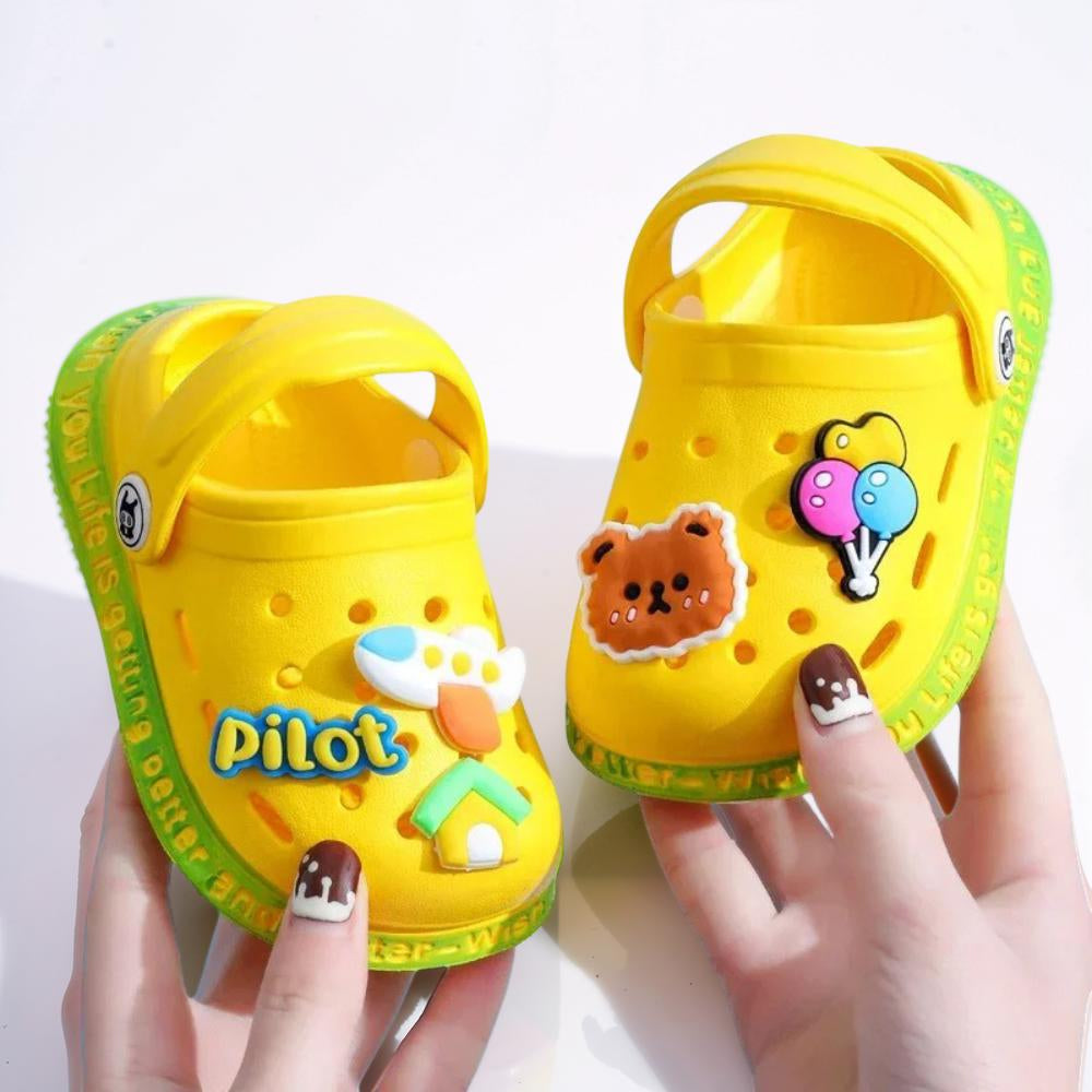 Playful Slip-On Clogs for Active Toddlers