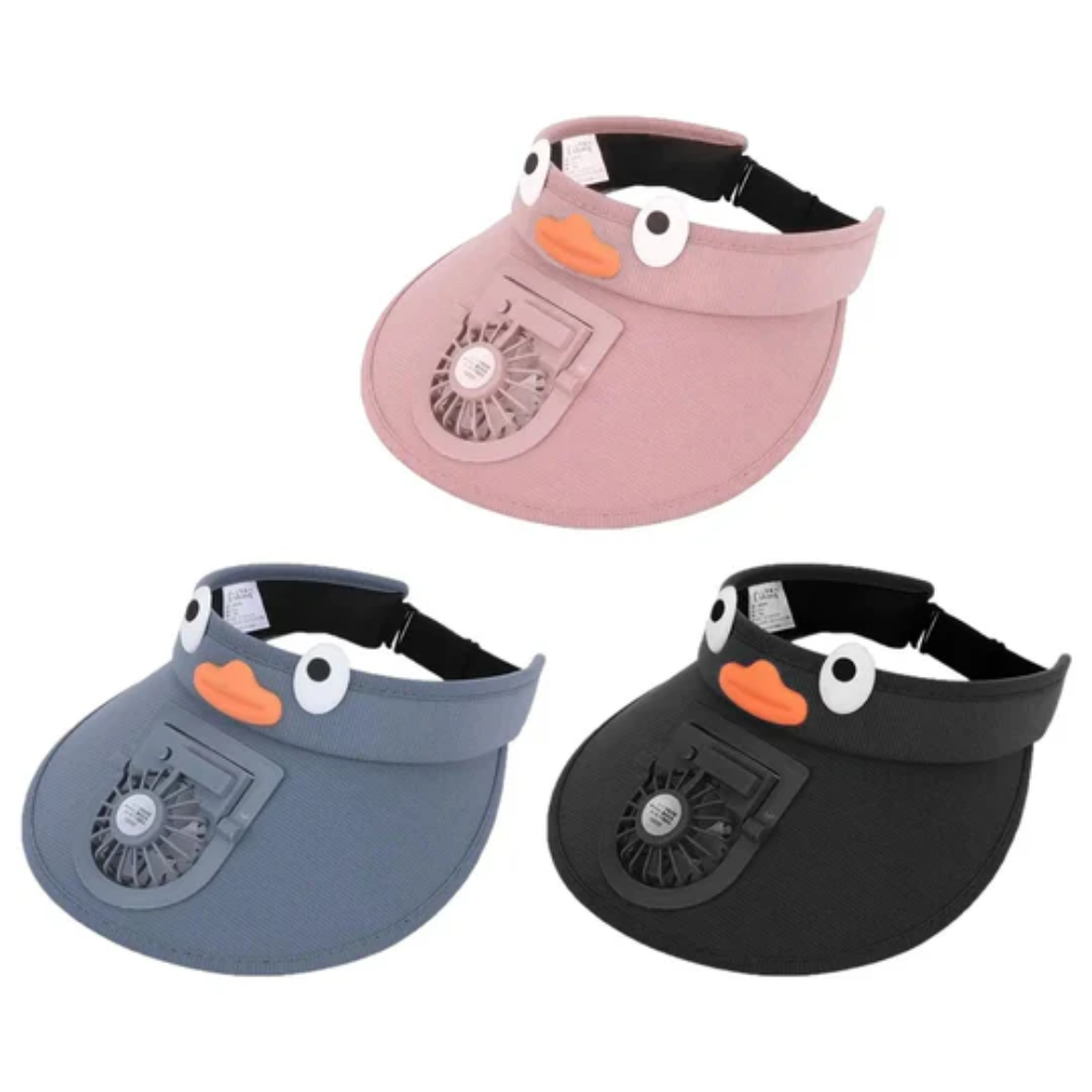 Children's Sun Hat with Built-in Cooling Fan for Summer