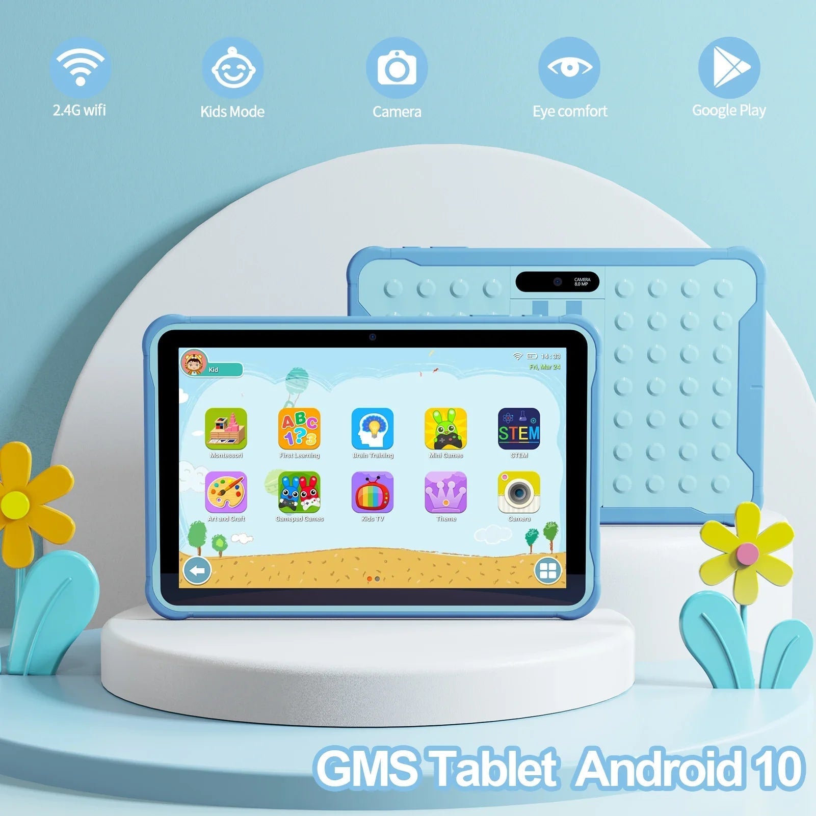 Educational Tablet for Kids | High Definition Screen & Quad-Core Speed | Expandable Memory for Learning and Play