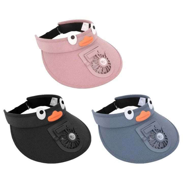 Children's Sun Hat with Solar Cooling Fan & UV Shield – Lightweight for Outdoors