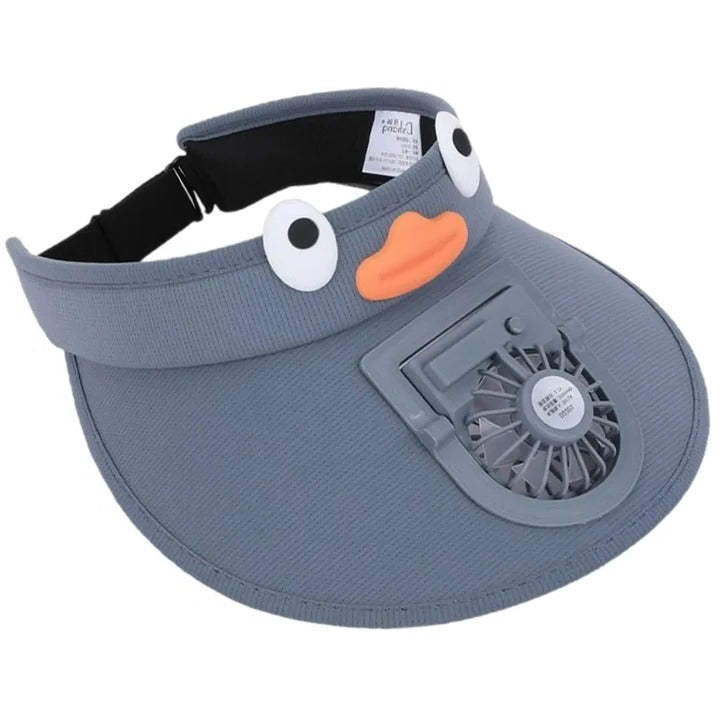 Children's Sun Hat with Solar Cooling Fan & UV Shield – Lightweight for Outdoors