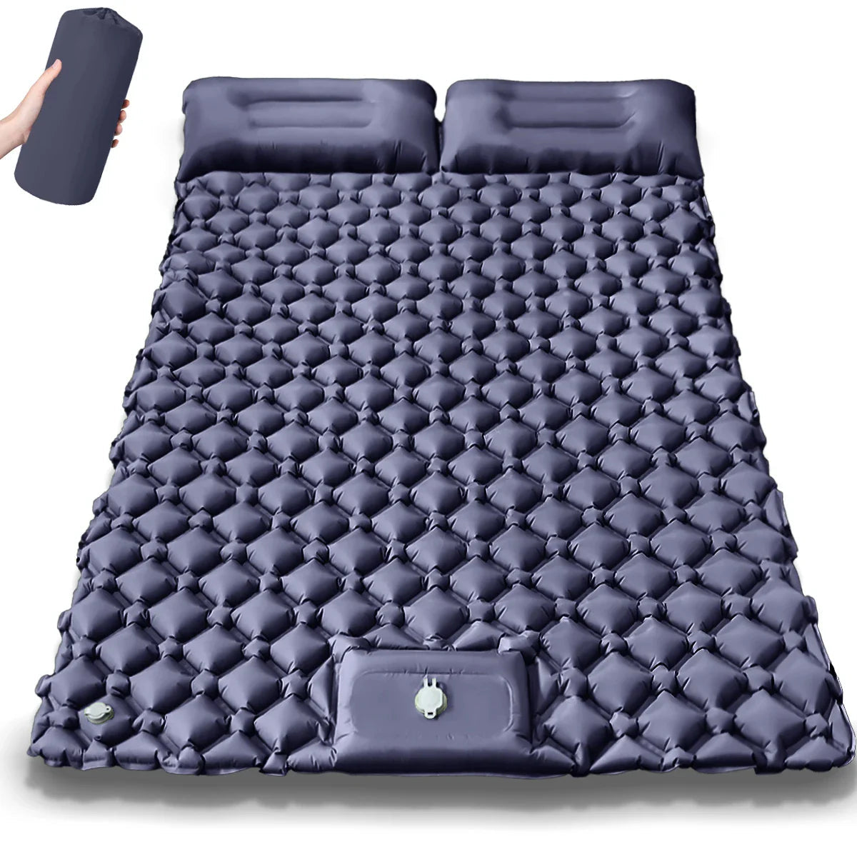 Extra-Wide Double Air Mattress for Camping – Quick Inflation for Comfort