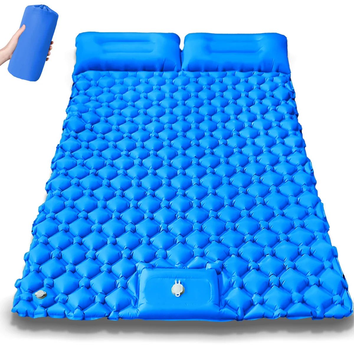Extra-Wide Double Air Mattress for Camping – Quick Inflation for Comfort