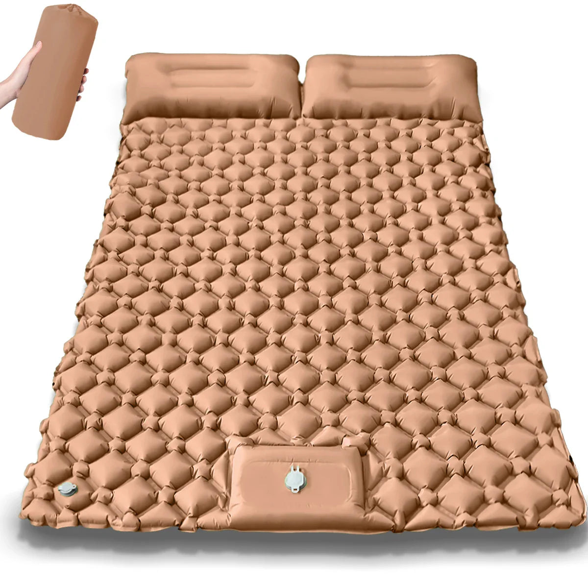 Extra-Wide Double Air Mattress for Camping – Quick Inflation for Comfort