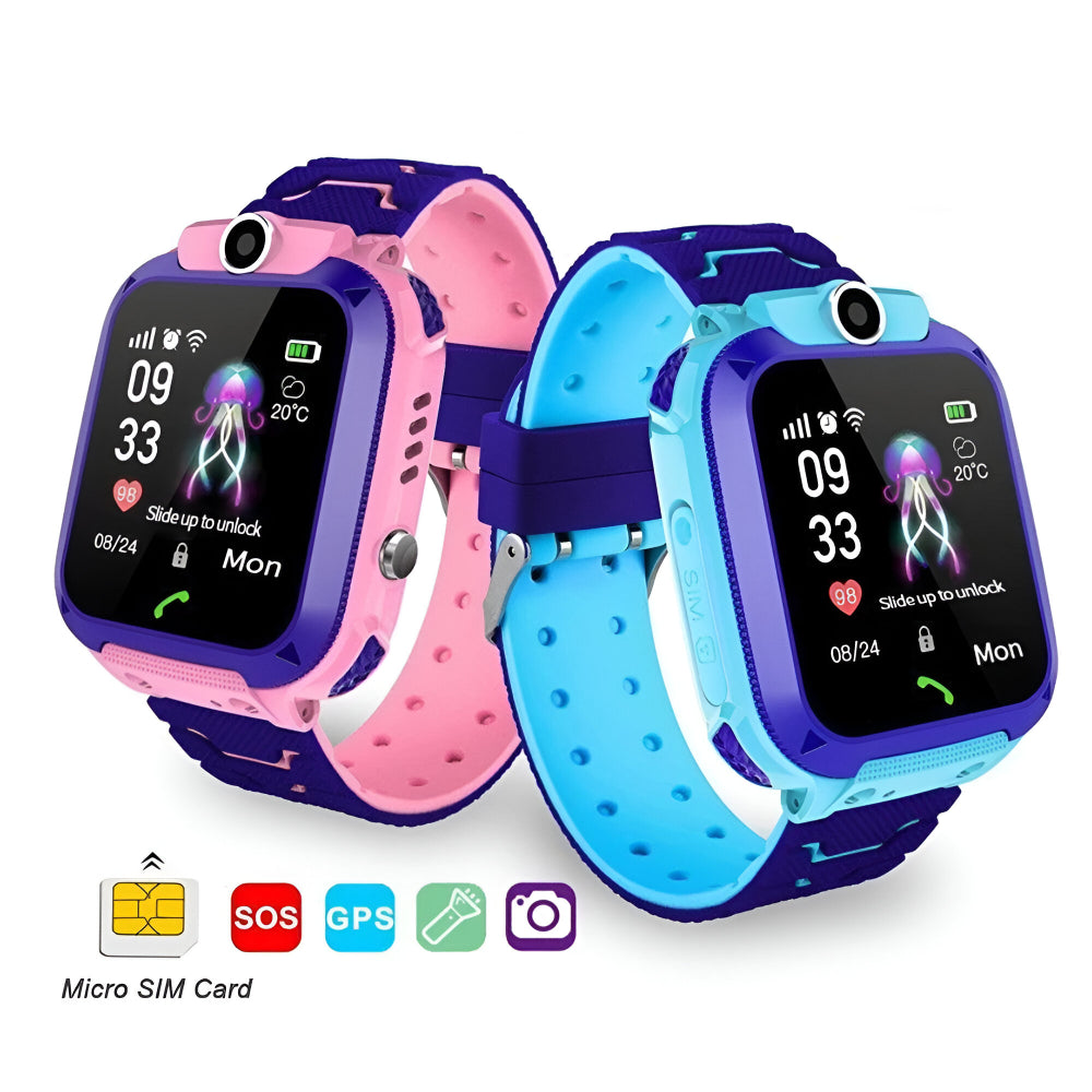 Kids' Smart Tracker Watch with SOS and Camera Functionality