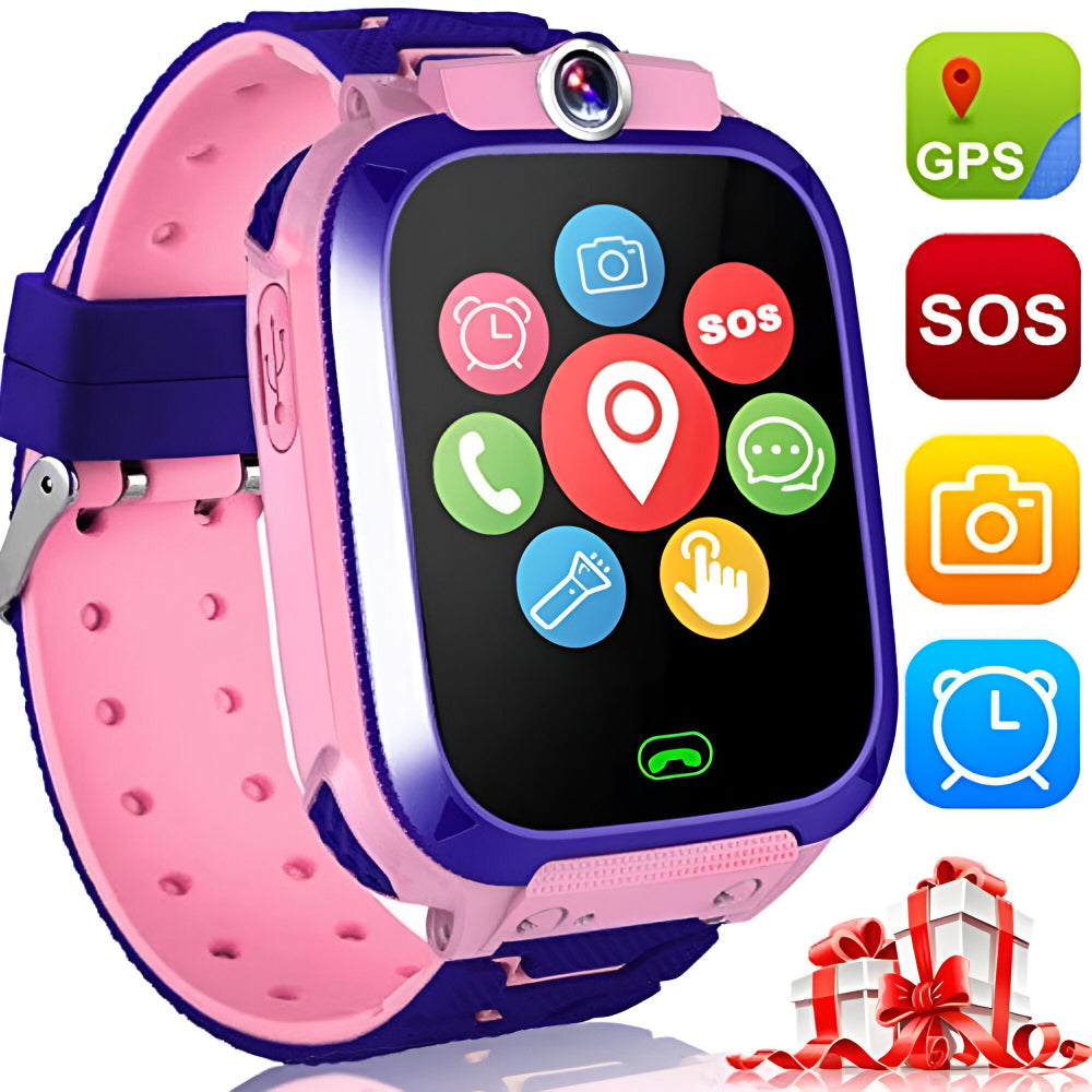 Kids' Smart Tracker Watch with SOS and Camera Functionality