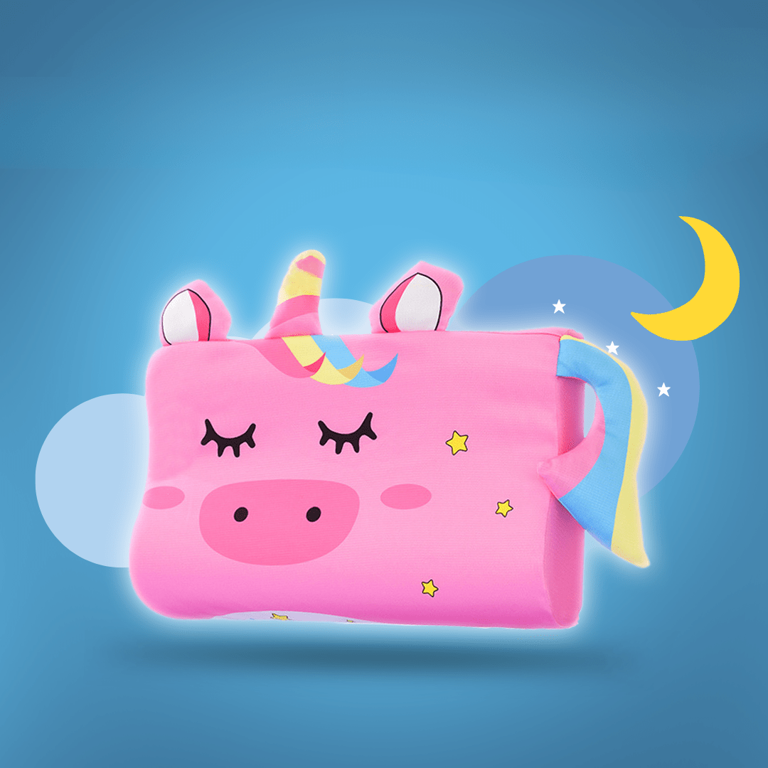 Ergonomically Shaped Memory Foam Pillow for Kids