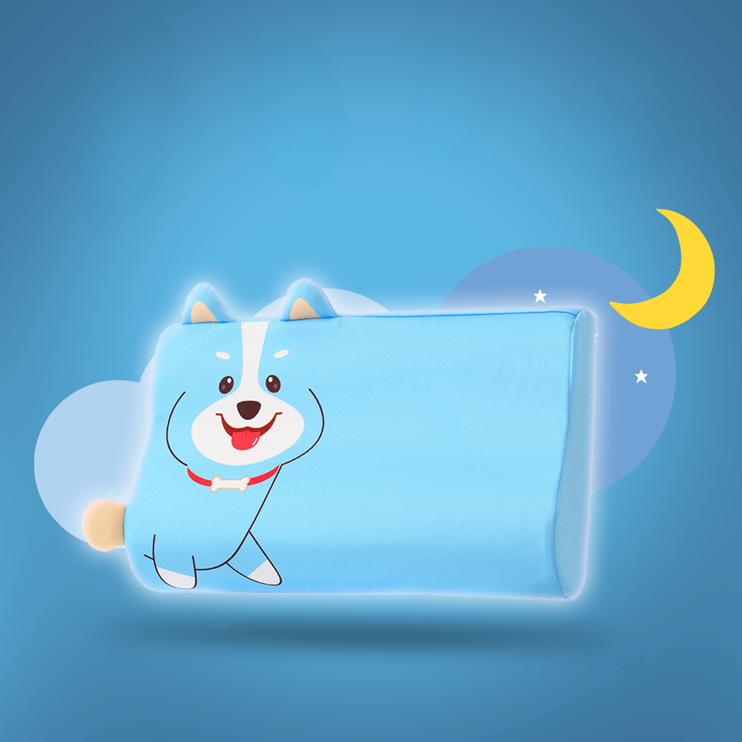 Ergonomically Shaped Memory Foam Pillow for Kids