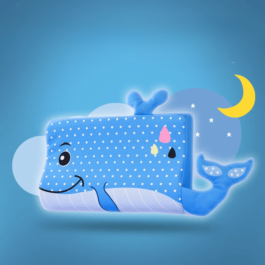 Ergonomically Shaped Memory Foam Pillow for Kids