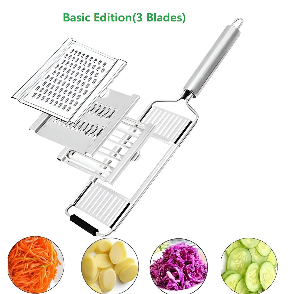 Versatile Stainless Steel Kitchen Vegetable Slicing Set