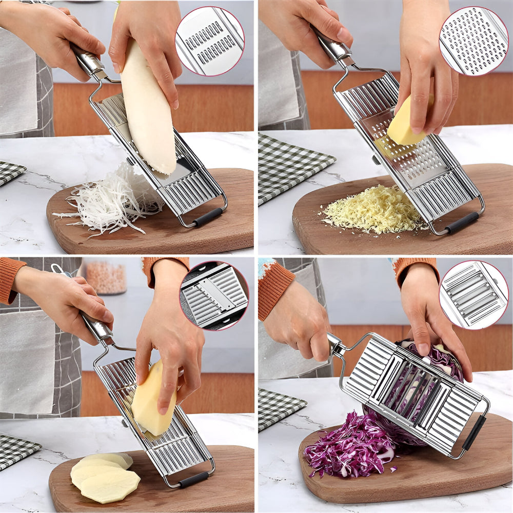 Versatile Stainless Steel Kitchen Vegetable Slicing Set
