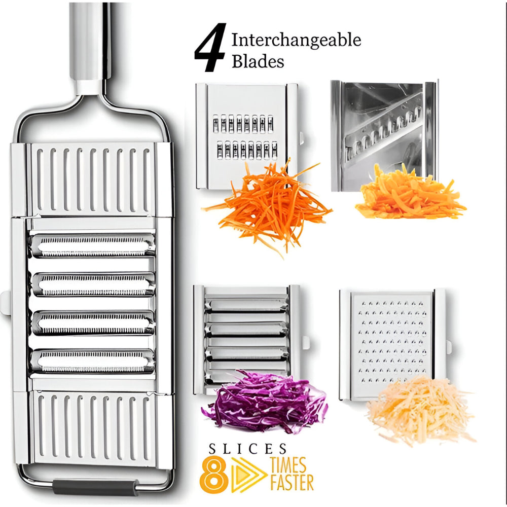 Versatile Stainless Steel Kitchen Vegetable Slicing Set