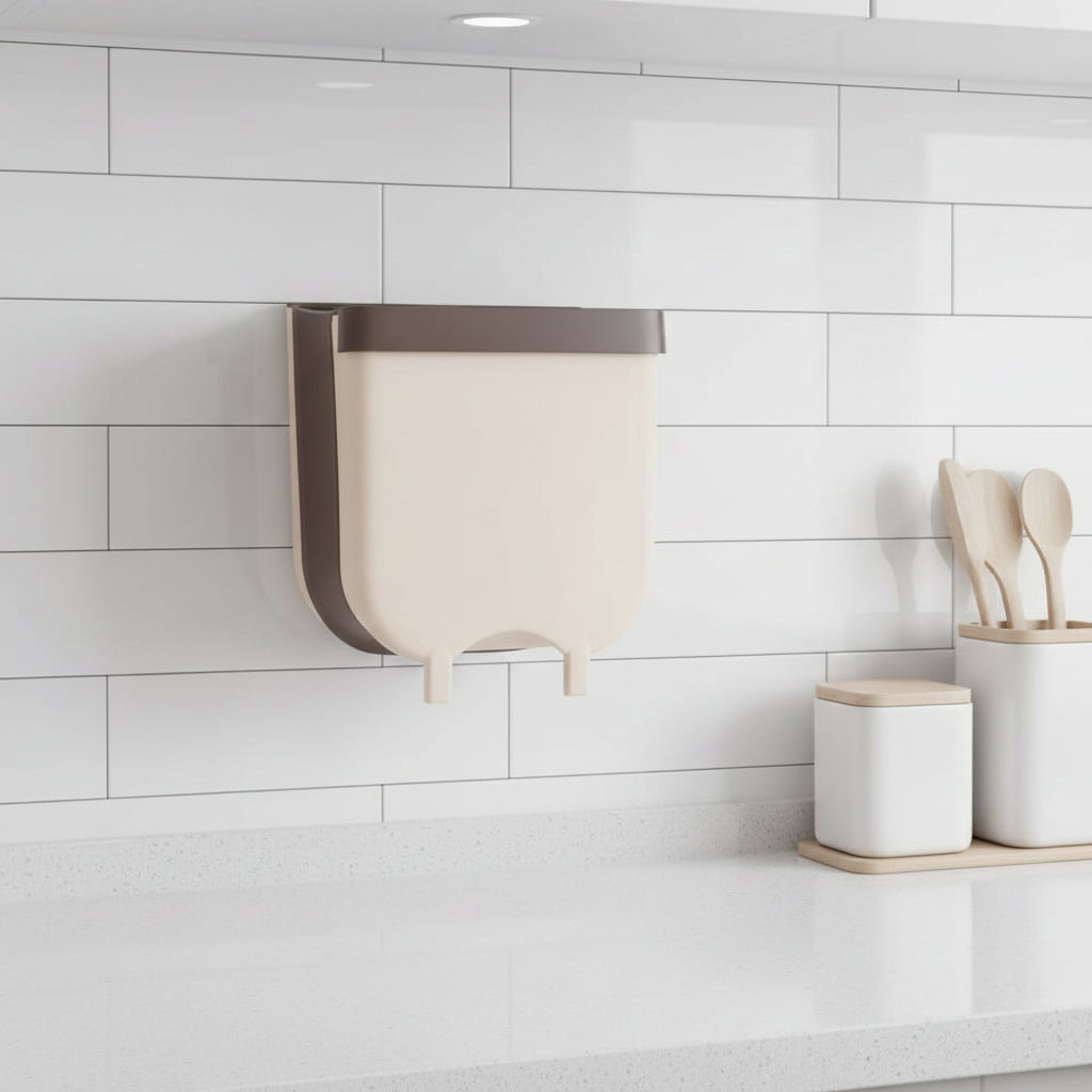 Compact Hanging Kitchen Waste Bin for Effortless Cleanup