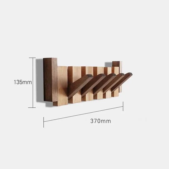 Artisan Wood Wall Coat Organizer in Elegant Piano Style
