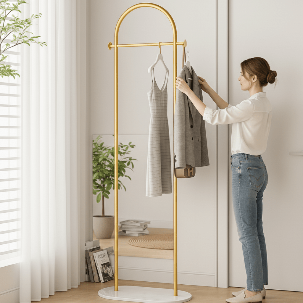 Elegant Minimalist Clothing Display Stand for Everyday Wear