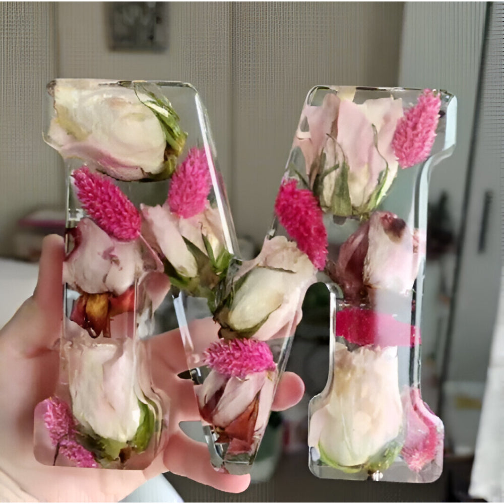 Custom Floral LED Letter Lamp for Cozy Spaces
