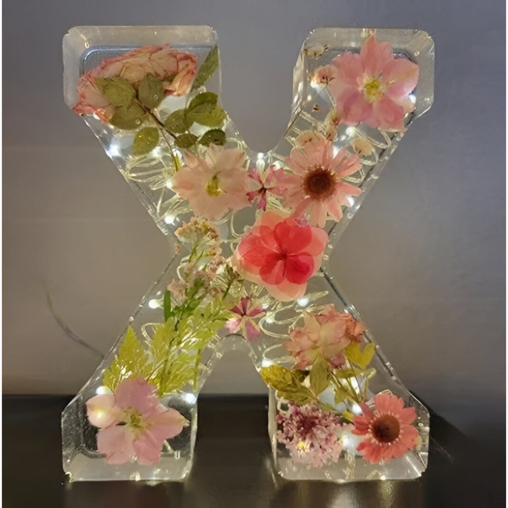 Custom Floral LED Letter Lamp for Cozy Spaces