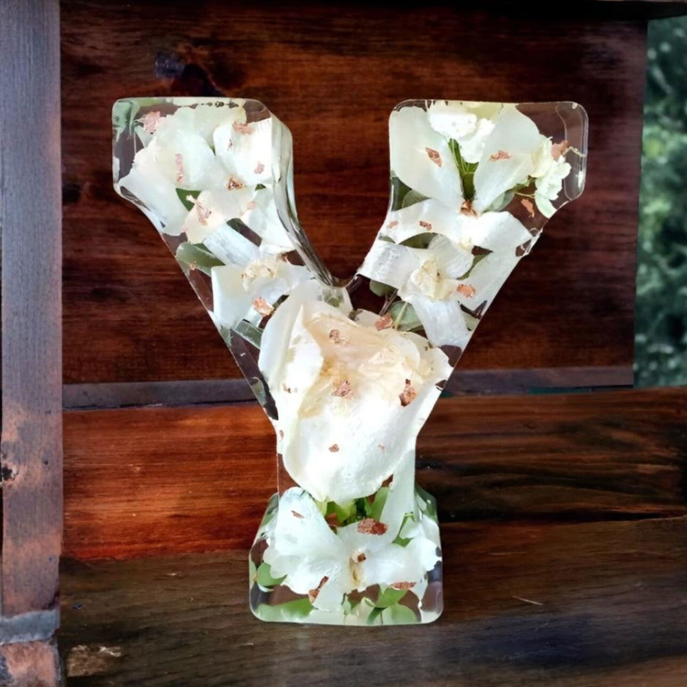 Custom Floral LED Letter Lamp for Cozy Spaces