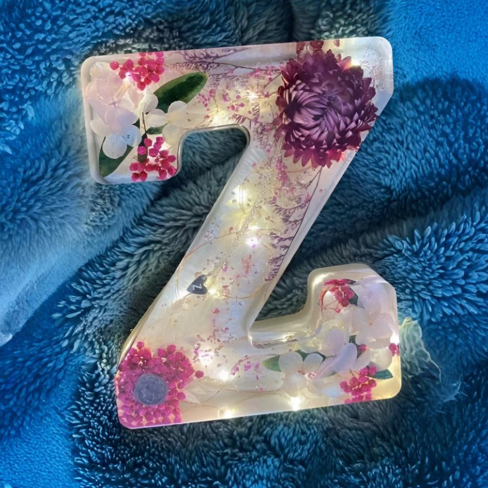 Custom Floral LED Letter Lamp for Cozy Spaces