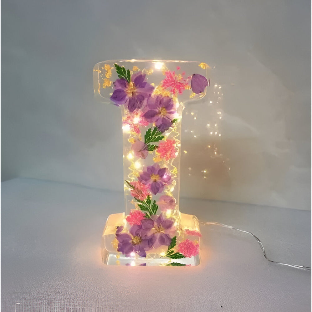 Custom Floral LED Letter Lamp for Cozy Spaces