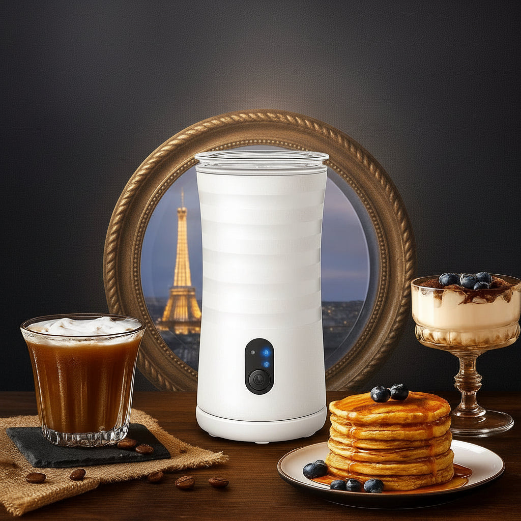 BaristaBlend 4-in-1 Milk Frother and Steamer for Perfect Coffee